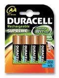 Duracell Supreme 2450 mAh AA oplaadbare batterijen